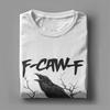 F Caw F Black Bird T-Shirt Beach  Cotton T Shirts For Men's Harajuku Print Tshirt Short Sleeve Classic Top Tees