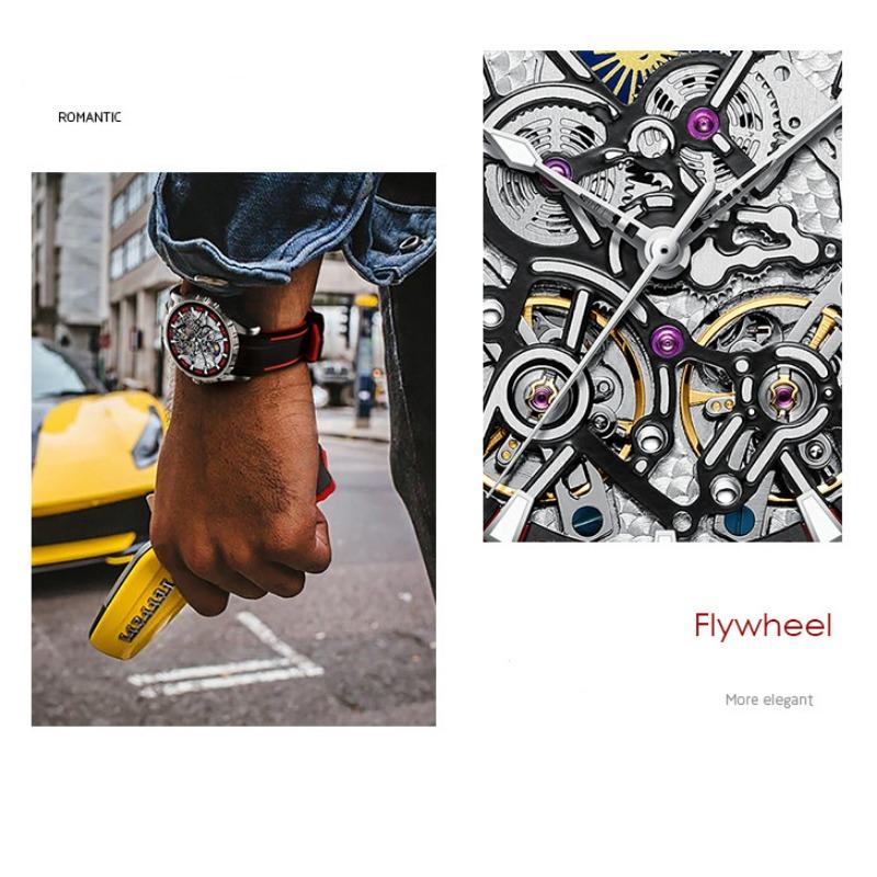 AILANG New Swiss Genuine Watches Double Tourbillon Automatic Mechanical Watches Men Waterproof