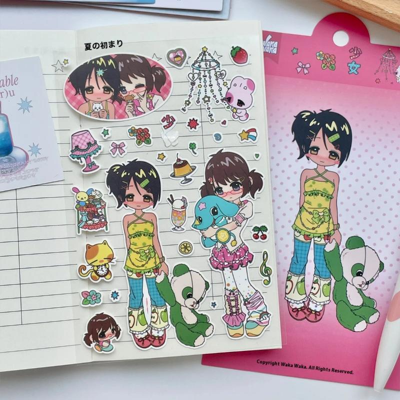 1 Sheet Millennium Anime Story Phone Craft Diy Decoration Kawaii Character Scrapbooking Stickers Deco Stationery Decals