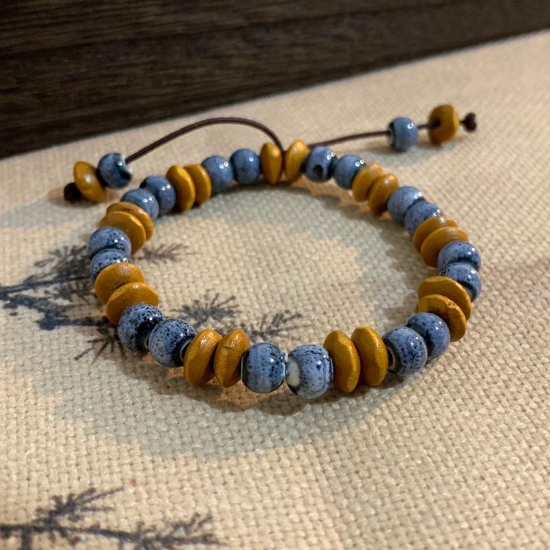 Bracelet Chat Porte-Bonheur Dessin Animé Mignon Pour Femmes Filles Bracelets Élastiques Colorés à Perles Breloques Chat en Céramique Bijoux Cadeaux