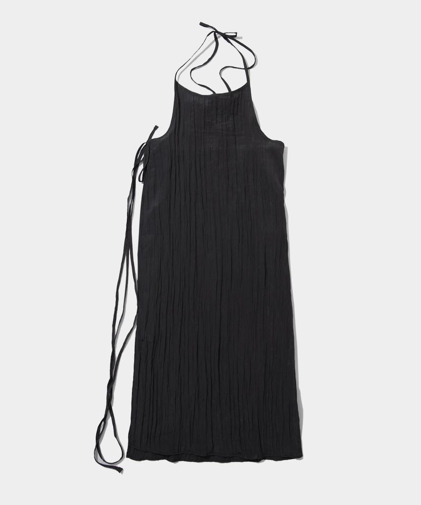 Place Studio Wrinkle See-Through Strap Sleeveless Layered Long Dress _ 2 Colors