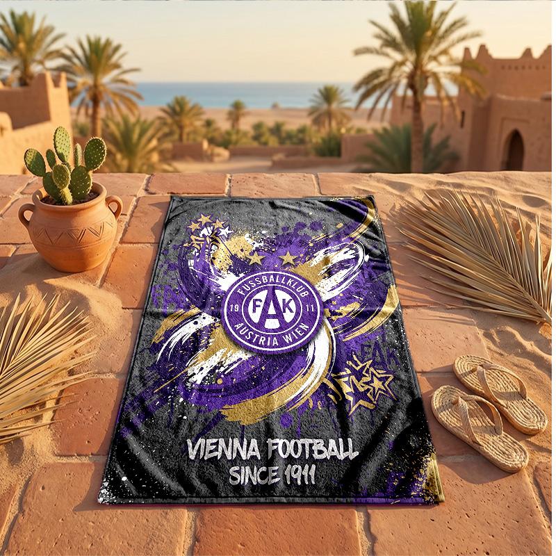 Austria Wien FC Druck Mikrofaser Strandtuch Schnelltrocknend Saugfähig Großes Handtuch Für Strand Schwimmen Reisen