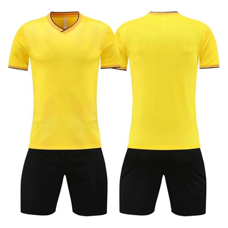 Men Short Sleeve Red Soccer Jersey Set  Purple Adult Football Uniform Boy Blue  Kids Soccer Shirt