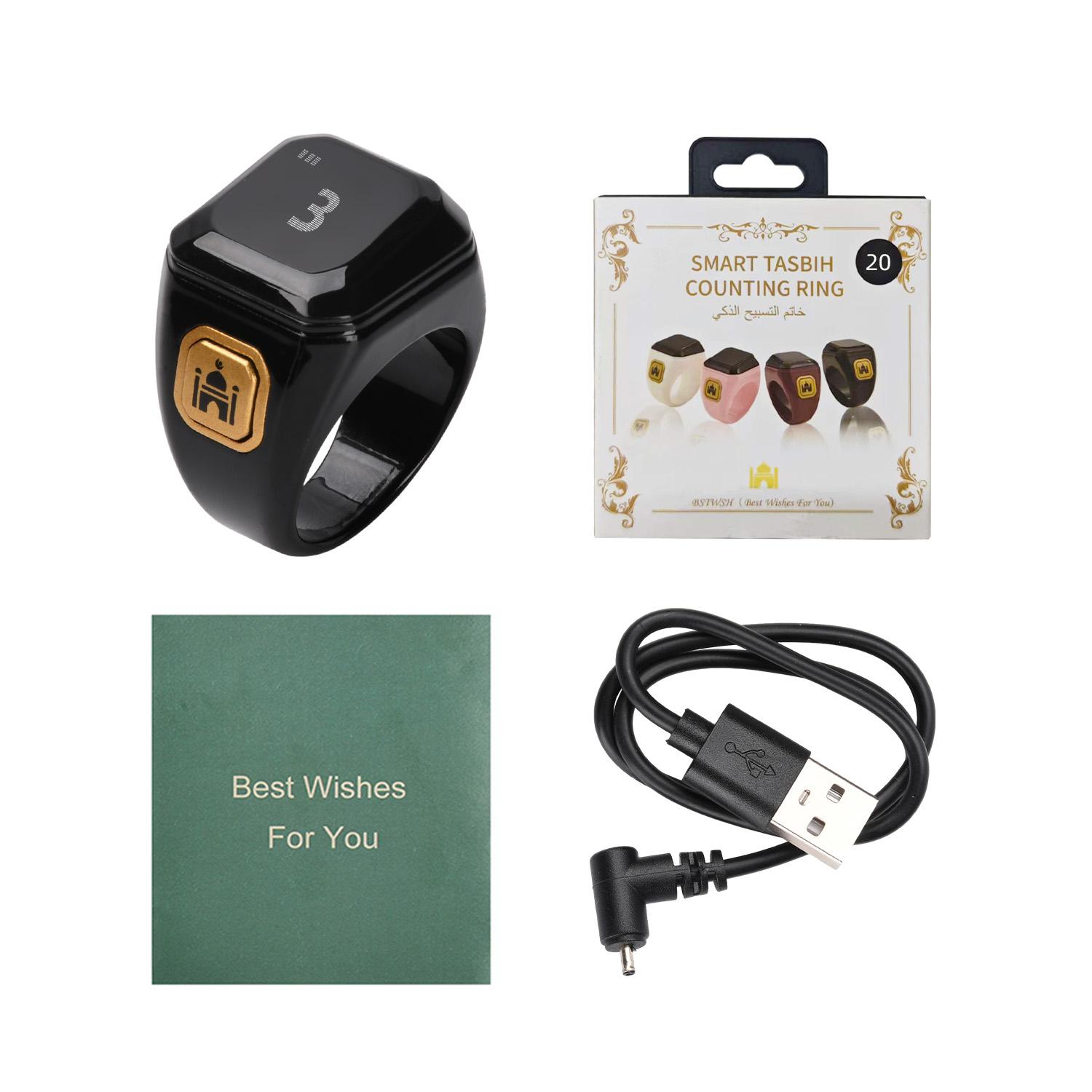 Smart APP Ring Counter Portable Digital Display Counter Bluetooth Counting Ring Time Vibration Reminder Wearable Tally Counters чёрный