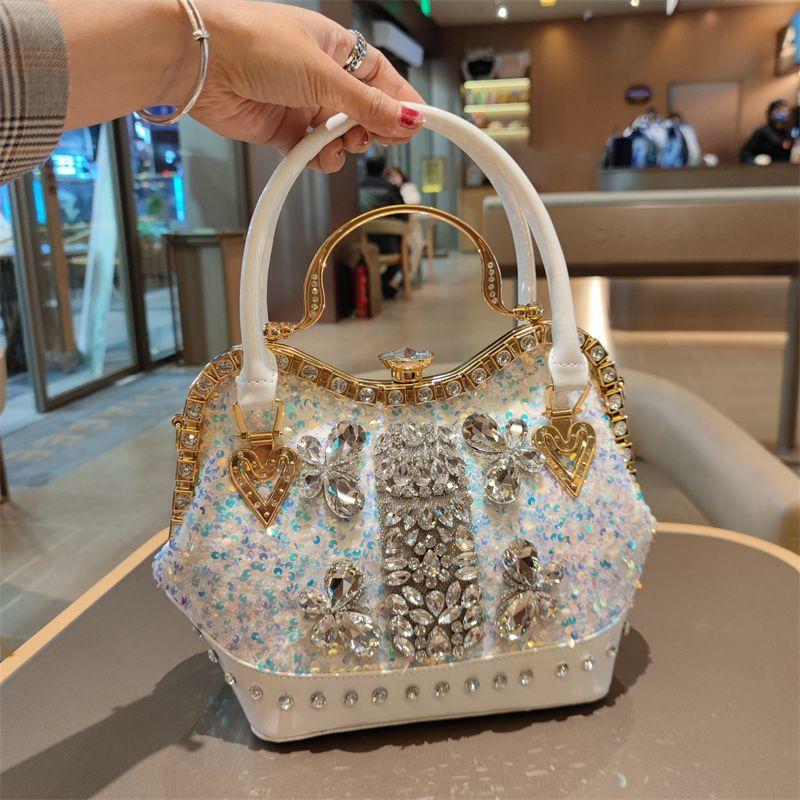 Handbag Fashion Temperament Women's Bag Sequins Inlaid with Diamonds New Light Luxury