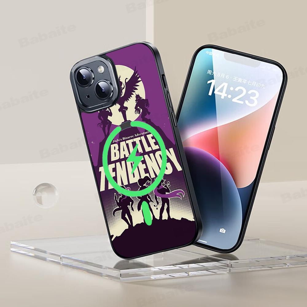 Classic Japanese Anime J-JOJO Cool Phone Case Magnetic Case For IPhone 16 14 13 12 11 15 Pro Max Plus For Magsafe