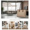 Large Capacity Women's Commuting Tote Bag PU Leather Shoulder Bag for Everyday Activities