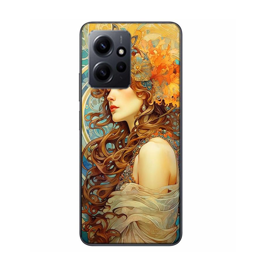 Exquisite Women's Loish Style Flowers Phone Case For Redmi 12 13C 12C 15C 9 10 10C Note 13 Pro Plus 14 15 Pro 9T 9C 9A TPU Soft