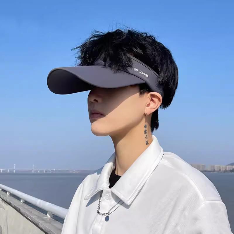 Chladivý Pružný Visor Ledové Hedvábí Dlouhá Stříška Prázdná Vrchní Část Klobouku Letní Ochrana Proti UV Mužské Sluneční Klobouky Cyklistika Běh Sporty Golfový Visor Čepice