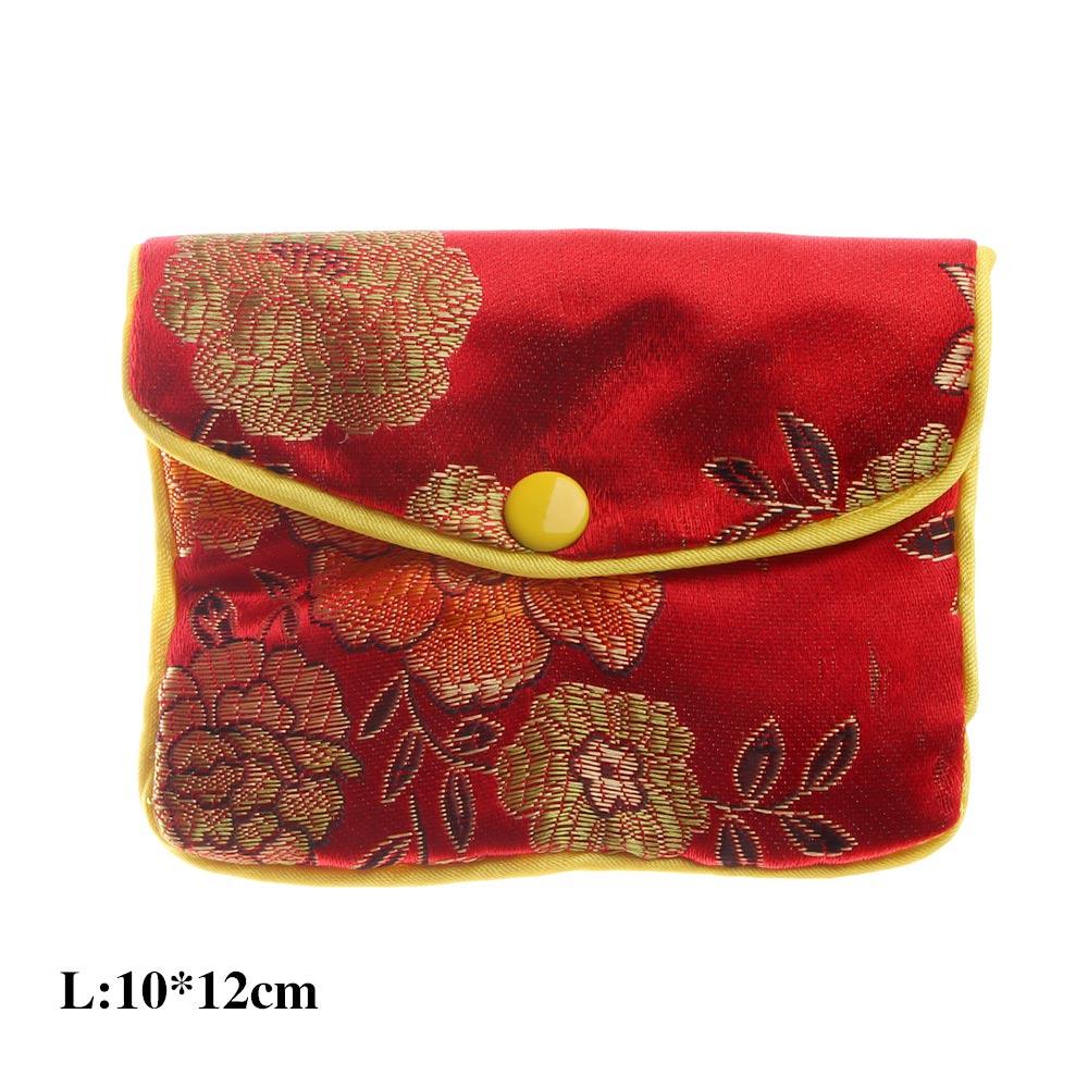 Purse Beads Container Snap Coin Purse Buckle Chinese Brocade Zipper Jewelery Bag Jewelery Storage Wallet Handbags