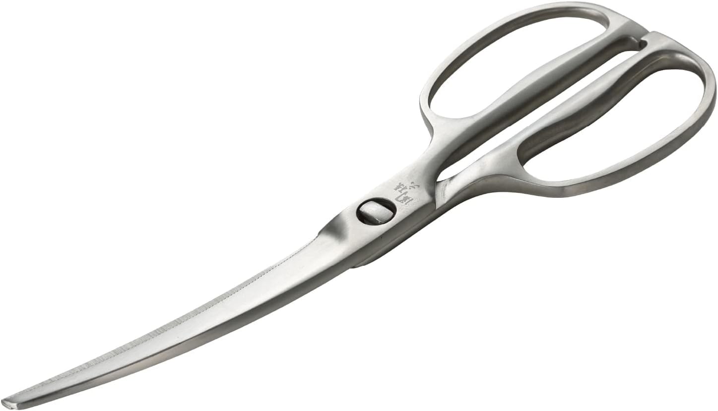 

Kitchen Seki stainless DH3346 scissors, Magoroku, forged, steel, curved,