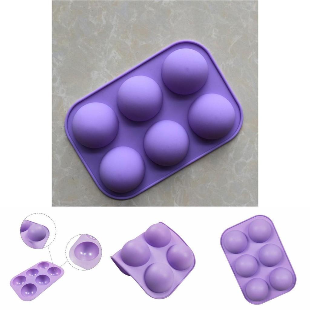 Versatile 3d 6-holes Half Ball Silicone Mold For Perfectly Shaped Chocolate And Cake Treats
