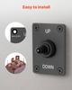Toggle Switch, 6 Pin Momentary Polarity Reversing Toggle Switch (ON)-Off-(ON) DC 12V/30A AC 250V/15A - with Up Down Mounting Panel & Waterproof Boot