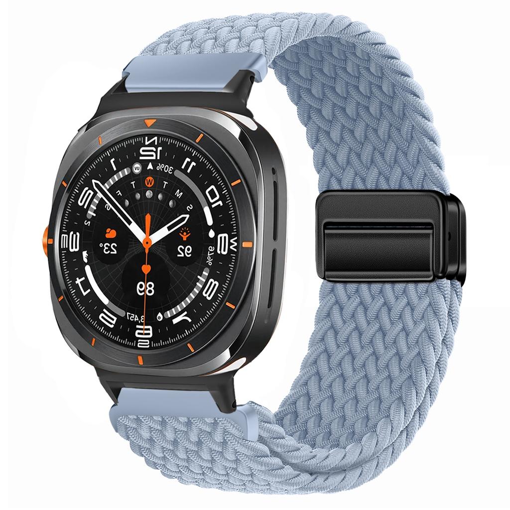 For Samsung Galaxy Watch 7 Ultra Strap 47mm Accessories Magnetic Nylon Braided sport Bracelet Correa Galaxy Watch 7 Ultra Band
