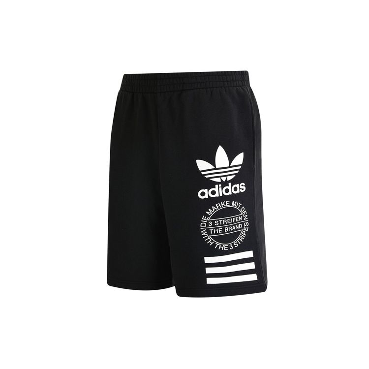 

Adidas Originals Trefoil Logo Printed Sports Casual Shorts Men Shorts Black BQ0927 S