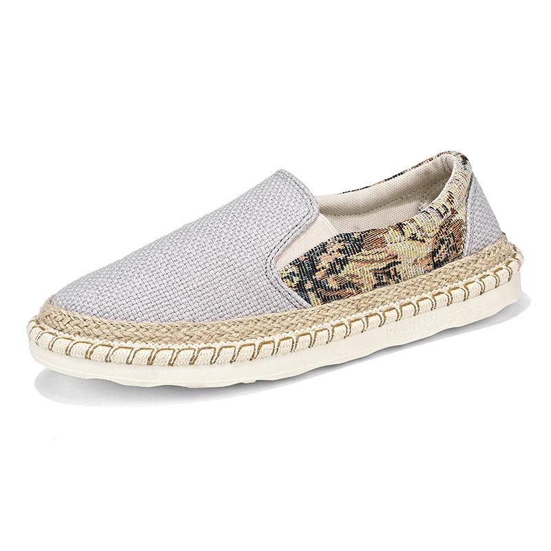 Fashion New Men Espadrille Shoes Summer Men Canvas Shoes Breathable Men's Casual Shoes Slip On Shoes Graffiti Espadrilles Footwear Flats