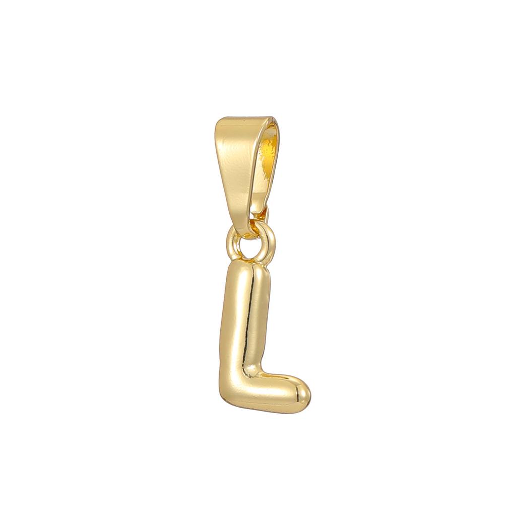 Brass Gold-Plated Letter Pendant - DIY Personalized 26-Letter Necklace