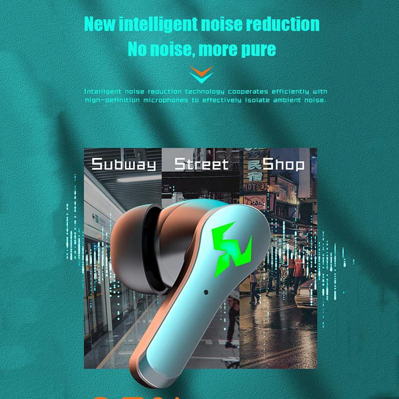 אוזניות גיימינג אלחוטיות עם השהיה נמוכה, אוזניות עם תצוגה דיגיטלית, מוזיקת סטריאו HiFi עם מיקרופון HD, ביטול רעשים, אוזניות עמידות למים