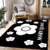 Mary Quant logo Themed Anti-Slip Rugs - Polyester Home Decor, Suitable for Bedrooms, Living Rooms, Doorways, Studios, and Decorations