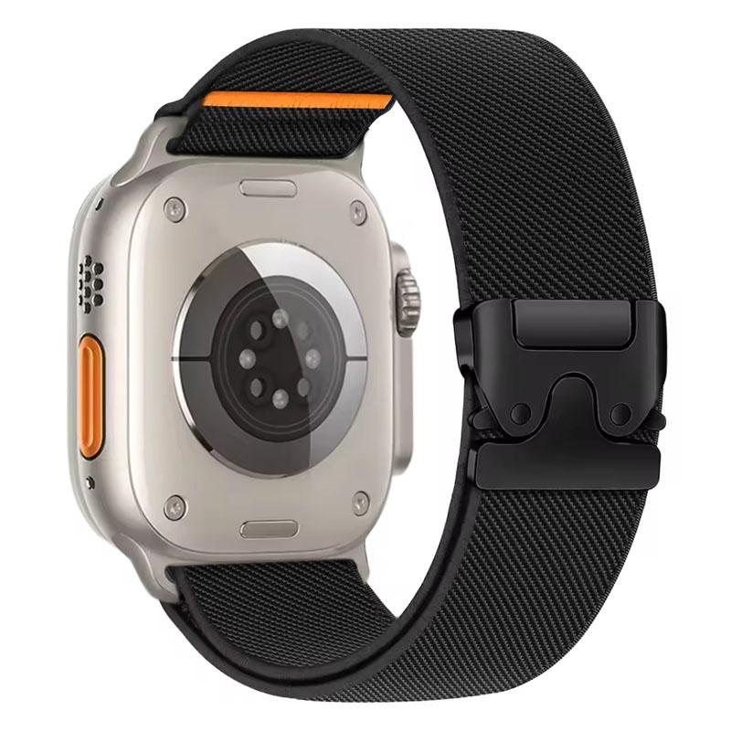 Parachute Nylon Strap For Apple Watch Ultra 3 2 49mm 11 10 46mm 42mm Braided Elastic iWatch 9 8 7 6 5 SE 45mm 41mm 44mm Bracelet