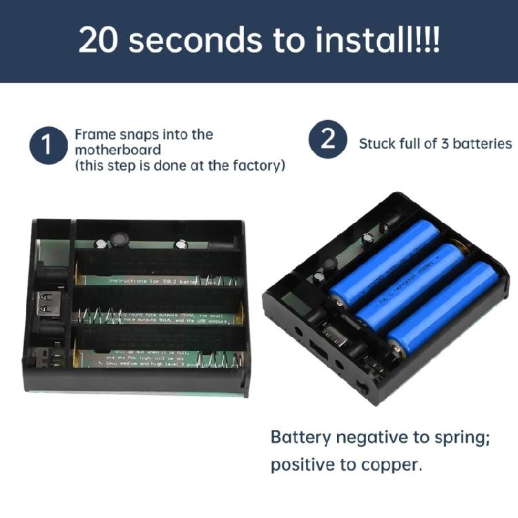 UPS System 18650 Power Supply Box for Networking Devices 18650 Battery Case With Overcharge Protections  Stable Output