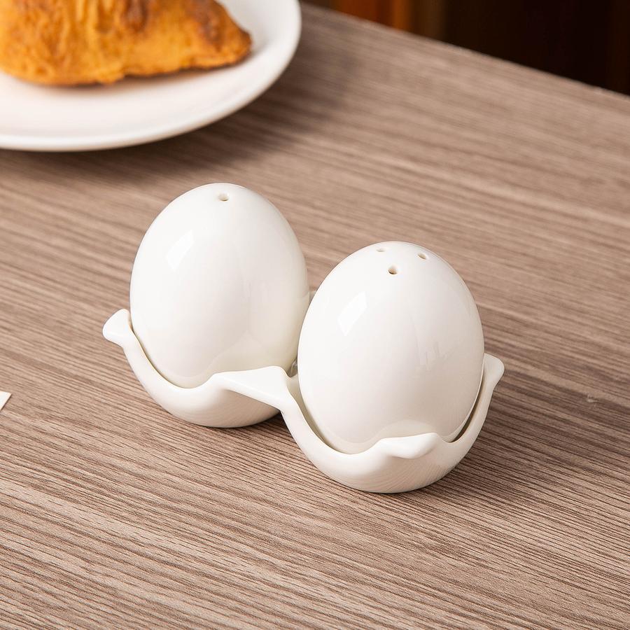 New Egg-Shaped Ceramic Spice Jar Seasoning Container Kitchen Restaurant Salt Pepper Sugar Jar