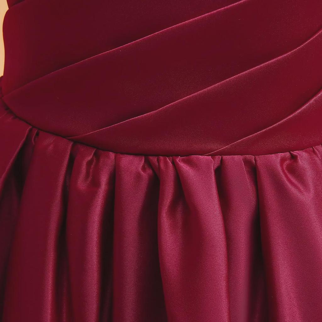 2025 Girl's Satin Princess Dress - Birthday Party & Piano Performance Outfit