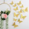 Pack of 12 3D Hollow Paper Wall Sticker Household Living Room Art Craft Decoration Decals Holiday Party Decor Gifts