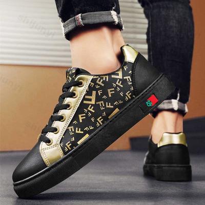 Moda 2025 Novo Estilo Tênis Masculino Estampado com Letras Tendência da Moda Casual Sapatos Baixos Verão Confortável Leve Versátil Tênis Esportivo