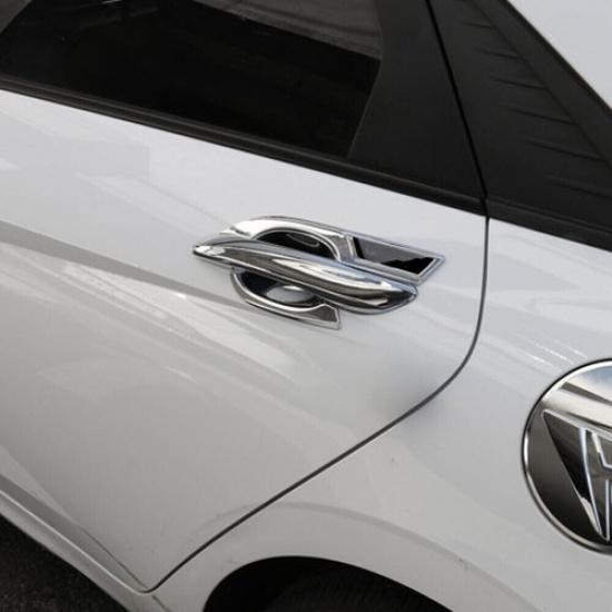 Exterior Side Door Handle Strip Trim For Hyundai Elantra - Chrome Silver