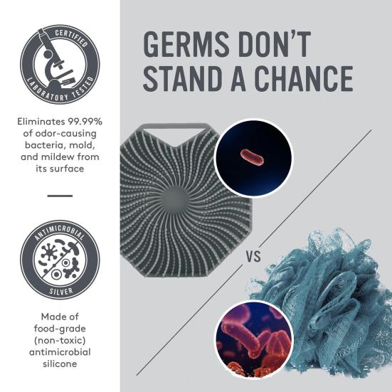 Szczotka pod prysznic Wielokąt Miękka skóra Złuszczający masaż skóry głowy Przenośny ergonomiczny uchwyt Antyseptyczna szczotka do ciała Wanna Szczotka pod prysznic Scruber