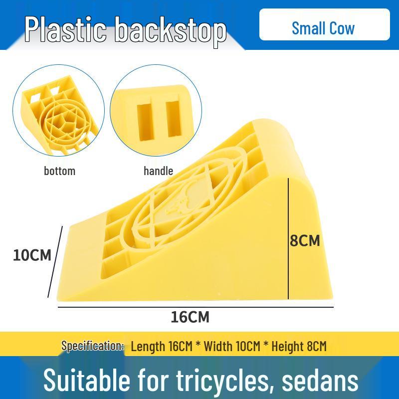 Heavy-Duty Triangular Wooden Wheel Chock - Portable Anti-Roll Stopper for Large Car and Truck Tires