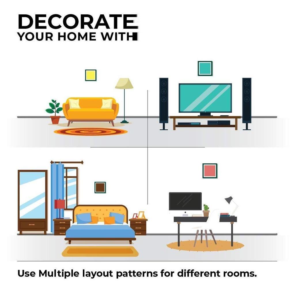 Paper Motivational Moon Wall Art Painting, Multicolor, Scenery, 13X13 In, Set of 1