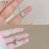 17KM Collares Sencillos de Plástico con Conchas para Mujer Elegante Cadena Choker de Cristal Colgante Accesorios Joyería