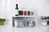 [Set of 2] Yamazaki Tower Kitchen Steel L-Shaped Rack, Large, White, 3791 | Kitchen Storage, L-Shaped Condiment Rack, Steel Shelf, Organization