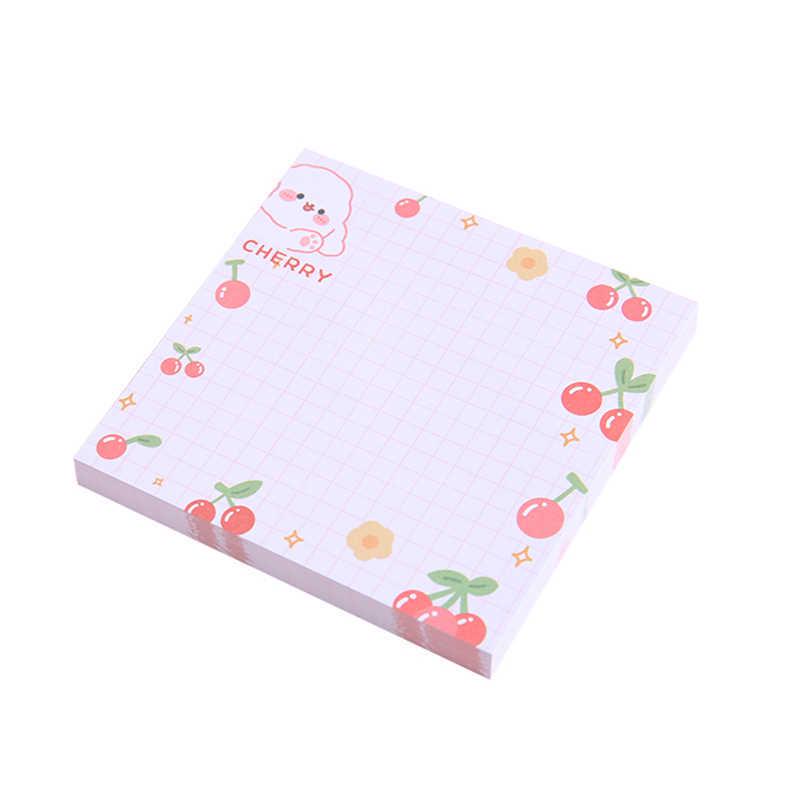 Cute Fruit & Bear Rabbit Memo Sticky Notes - Reusable Student Reminder Pad
