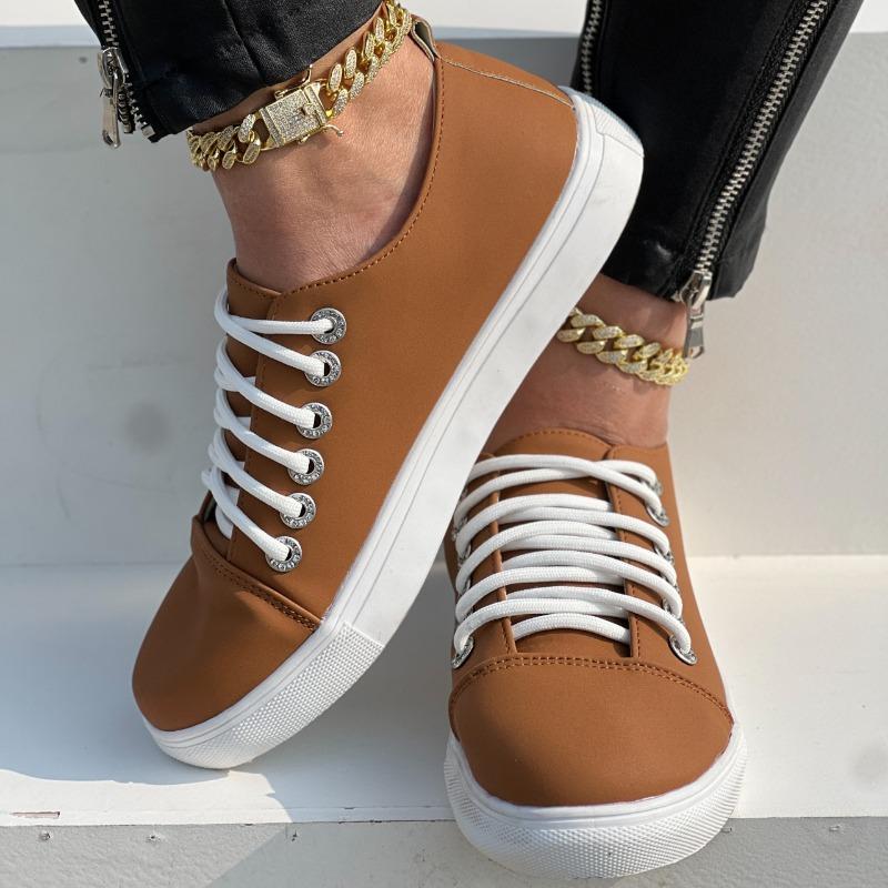 

Fashion European and American Trendy Single Shoes 2024 New Shallow Mouth Lace Simple Women s Sports Versatile Single Shoes Zapatos Mujer 36 коричневый