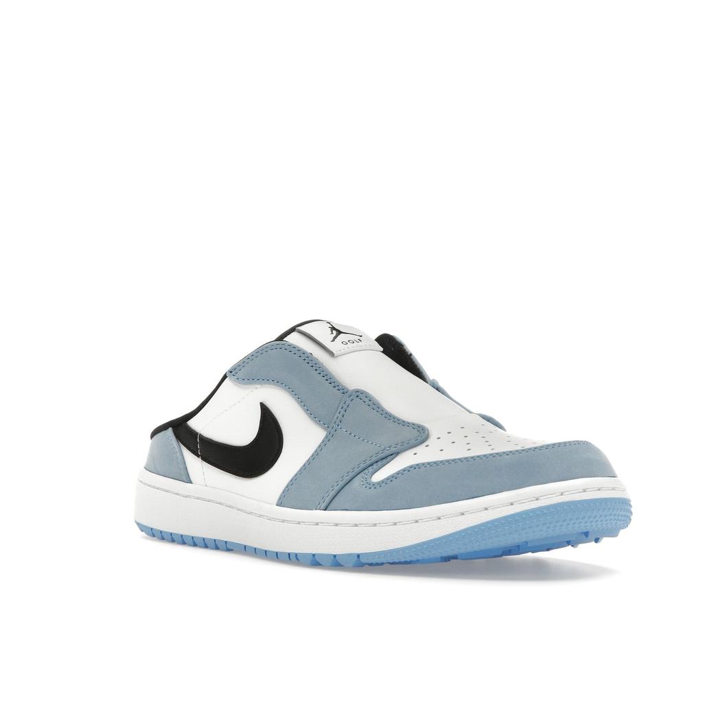 Air Jordan 1 Mule Golf University Modré Unisex tenisky Bílá Černá FJ1214-400
