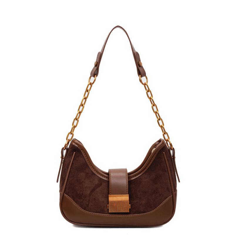 Niche design deerskin fleece bag, new women's bag, messenger bag chain, underarm bag, shoulder bag.