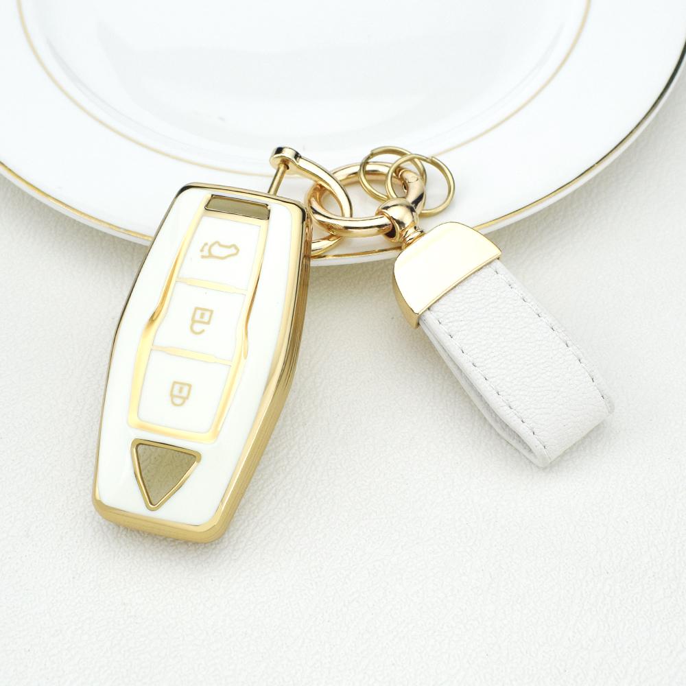 3 Buttons TPU Car Key Cover Case Shell for Mitsubishi Outlander 2022 2023 2024 Holder Protection Accessory