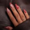 Red Hollow Heart Valentine's Day Detachable Nail Tips - 30 Pieces