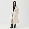 GOLFCROSS Unisex Faux Two-Piece Hooded Long Trench Coat