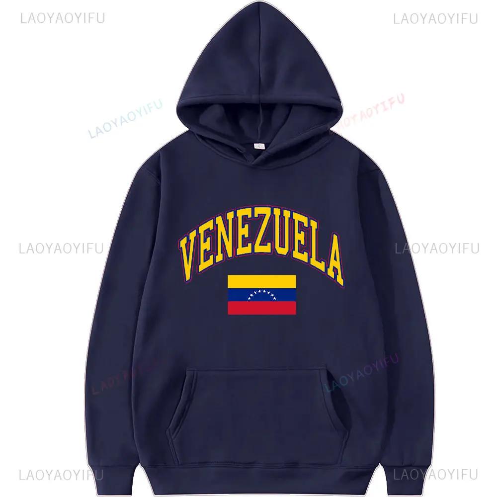 Venezuela Libre Sweatshirt Hasta El Final Con Venezuela Gift for Venezuelans Spring and Autumn Long Sleeve Men Pullovers
