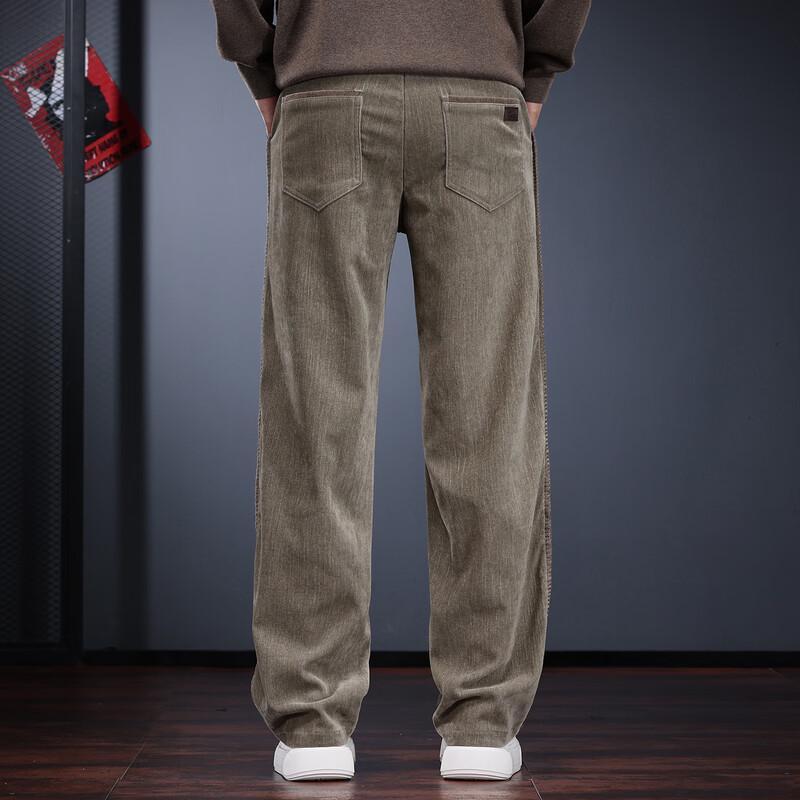 Men's Relaxed Fit Straight-Leg Casual Trousers