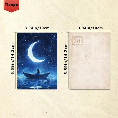 32pcs, Night Landscape Postcards, Wall Stickers, Mailing Cards, Greeting Cards, DIY Postcards, Souvenir Postcards, Decoration Pr