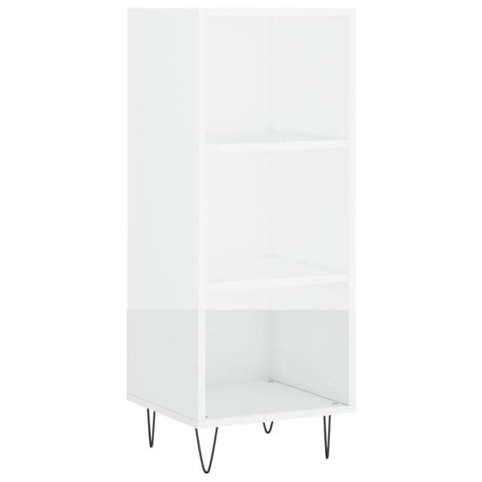 VidaXL Buffet White High Gloss 34.5x32.5x90 Cm Engineered Wood 828726