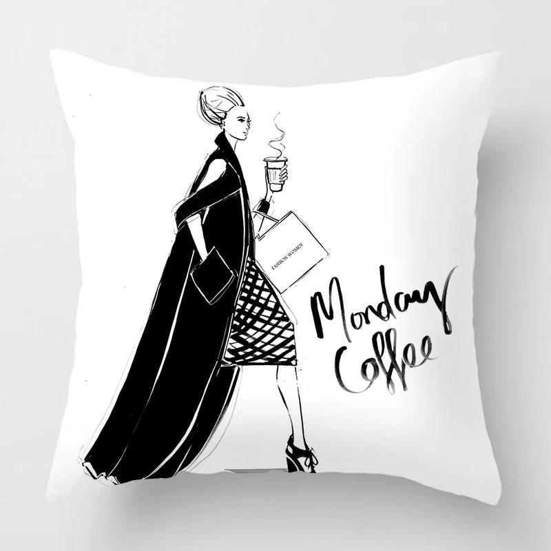 

Скандинавская мода Наволочка для подушки Дамская Домашнее украшение Гостиная Диван Наволочка Наволочка Украшение для кровати Набор подушек 66x66cm