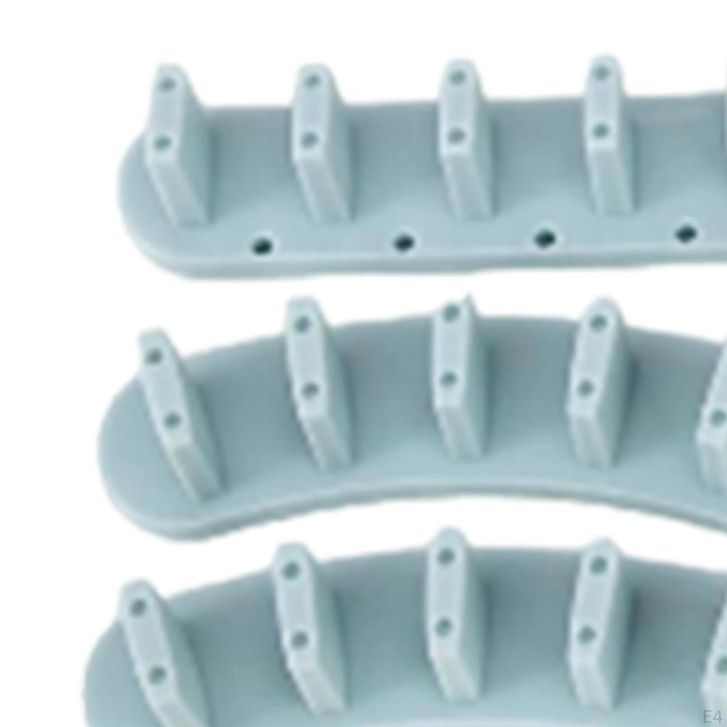 3 Pieces Acrylic Nail Art Display Stand Practice Holder, DIY Training Tools with 10 False