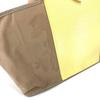HERMES Bicolor Kabak Elan PM Shoulder Bag Tote Bag Leather/Canvas Beige/yellow