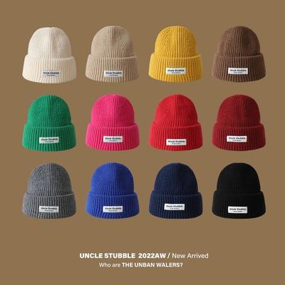 Knitted Hat for Winter Men and Women Warm and Thickened Outdoor Travel Ear Protection Wool Hat Korean Solid Color Fashionable and Versatile